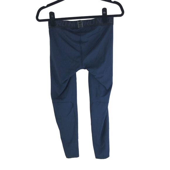 Nike Pro Dri-Fit Mens Compression Leggings Athletic Wear Navy Blue M - Picture 3 of 4